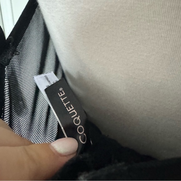 Coquette babydoll slip dress mini black lace goth punk M - Picture 5 of 7